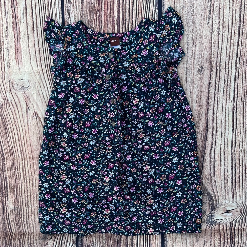 Tea Collection Floral Kids Dress - Multicolor
